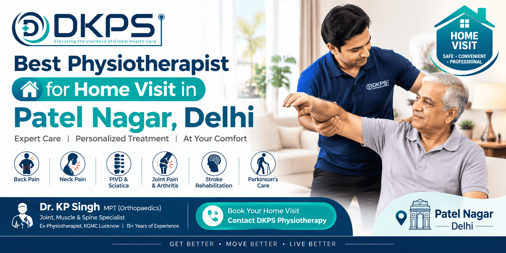 Best Physiotherapist for Home Visit in Patel Nagar Delhi